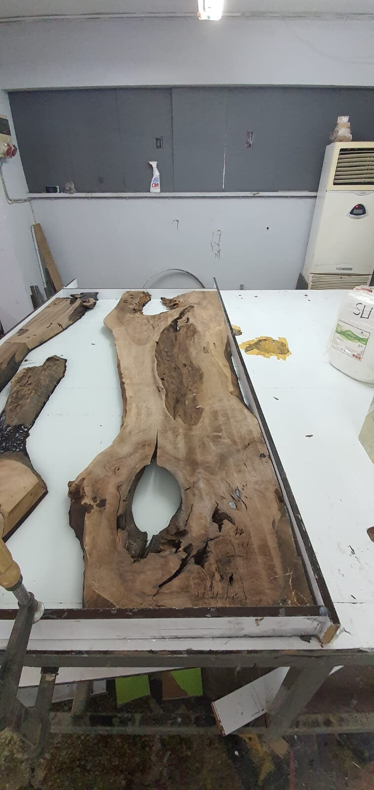 Epoxy Dining Table, Custom 84” x 48” Walnut Table, Clear Epoxy Table, River Dining Table, Live Edge Table, Custom Order for Clint