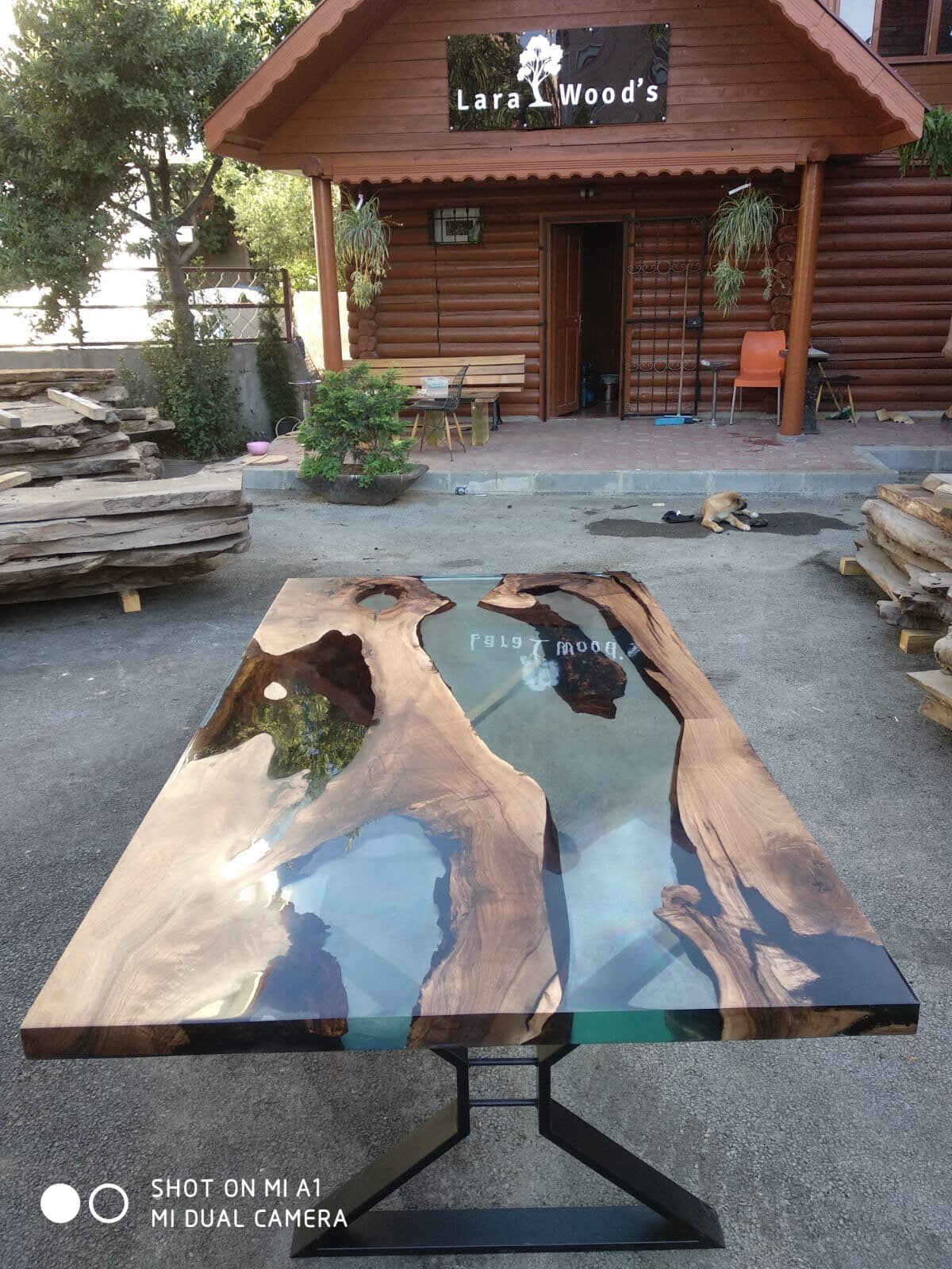 Epoxy Dining Table, Custom 84” x 48” Walnut Table, Clear Epoxy Table, River Dining Table, Live Edge Table, Custom Order for Clint