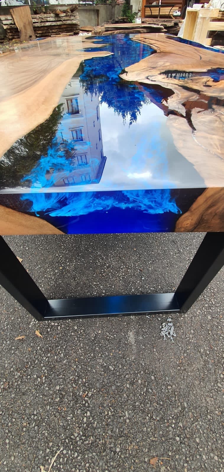 Exquisite Epoxy Creations: Handcrafted Custom Tables for Your Unique Space! Custom 72” x 36” Walnut Epoxy River Dining Order for Christine