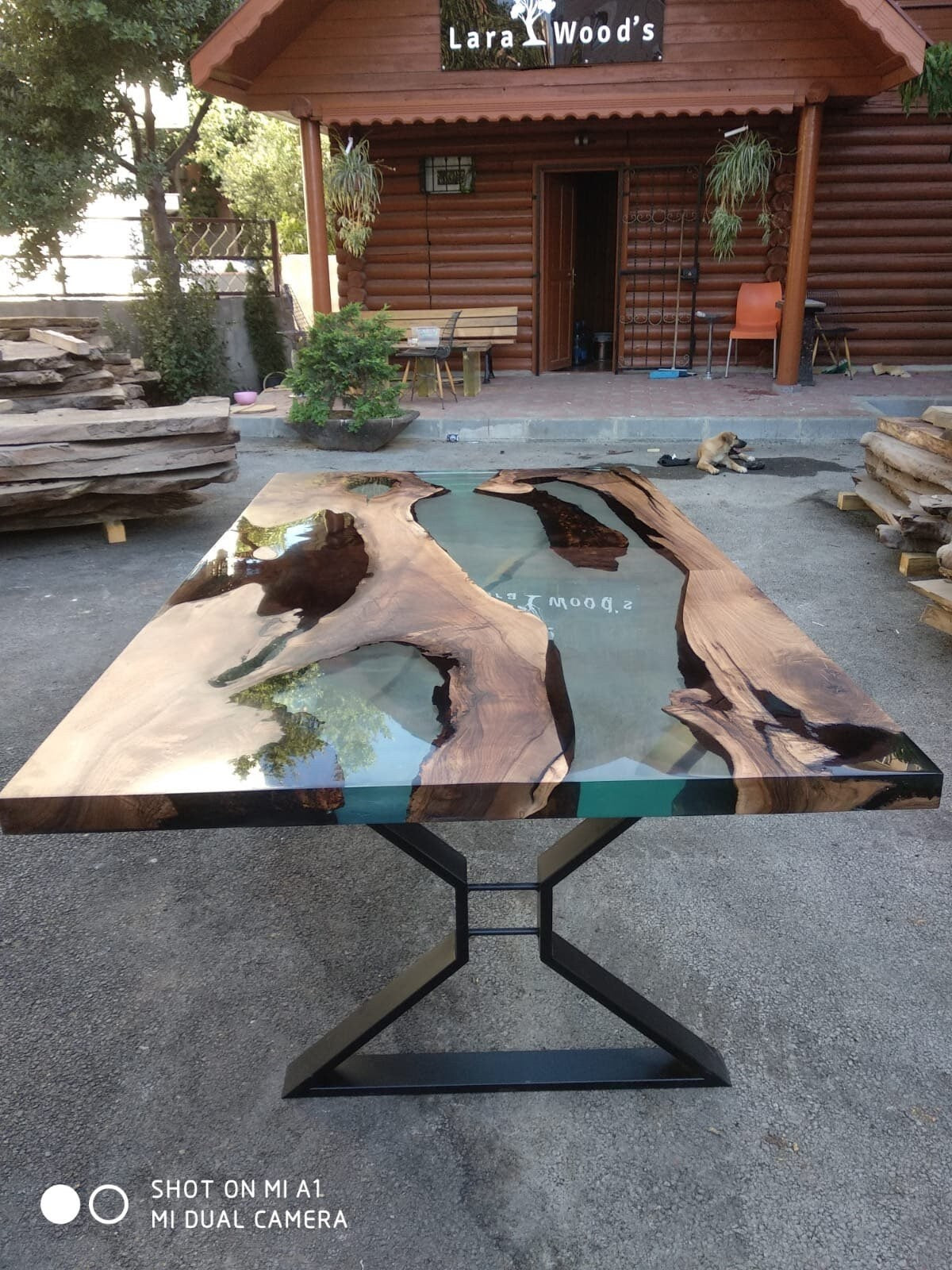 Epoxy Dining Table, Custom 84” x 48” Walnut Table, Clear Epoxy Table, River Dining Table, Live Edge Table, Custom Order for Clint
