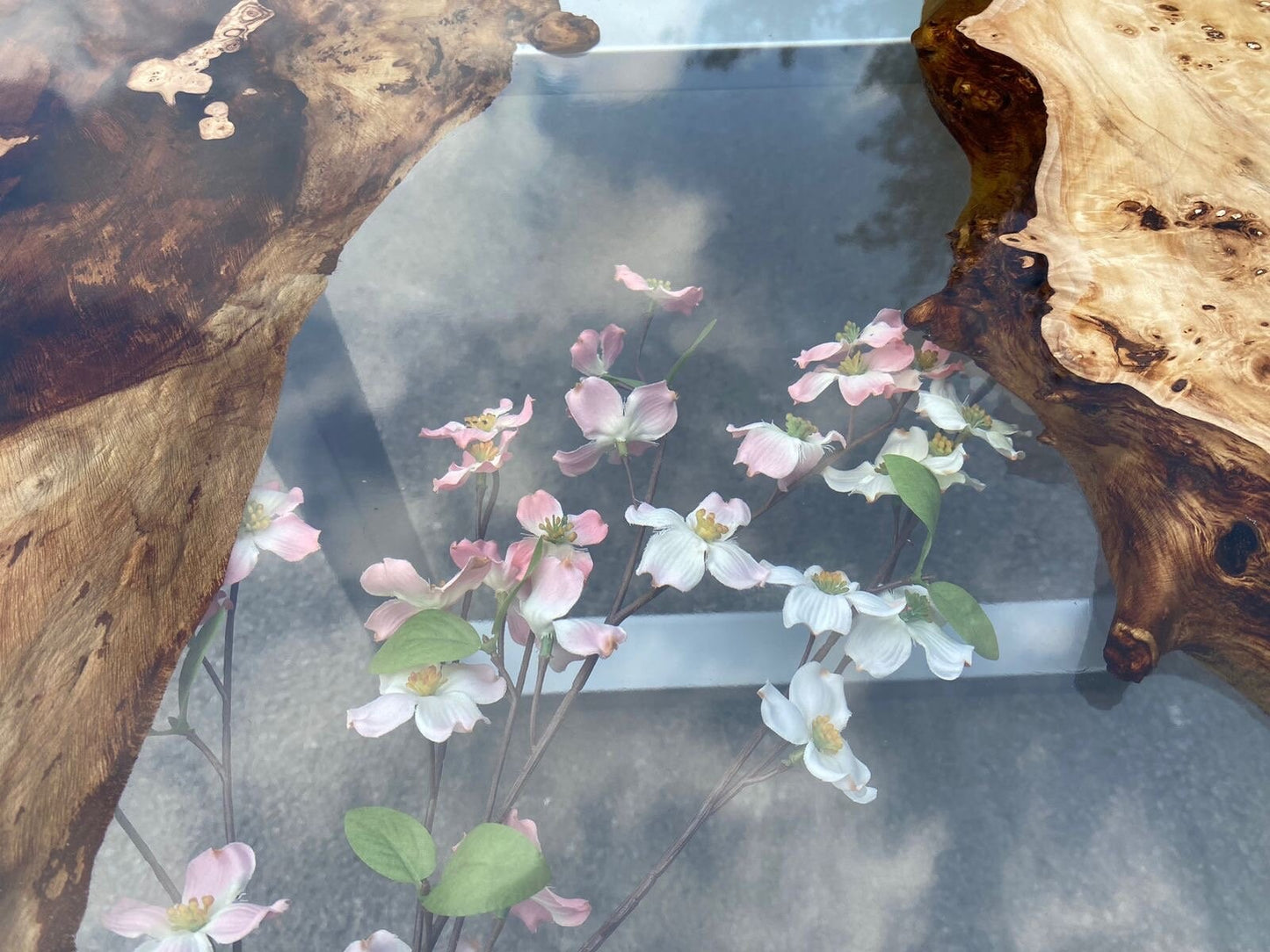 Handmade Epoxy Table, Custom 108” x 40” Poplar Wood Table, Clear Epoxy Live Edge River Table, Custom Order for Afherman1