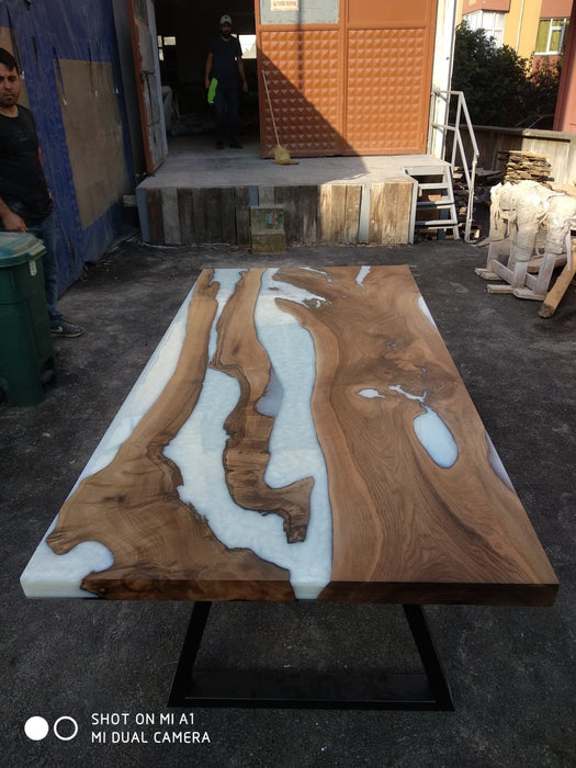 Custom 72”x 36" Walnut Epoxy Table, Epoxy Resin Table, Epoxy Dining Table, Epoxy Resin Table, Live Edge Table for Anastasia