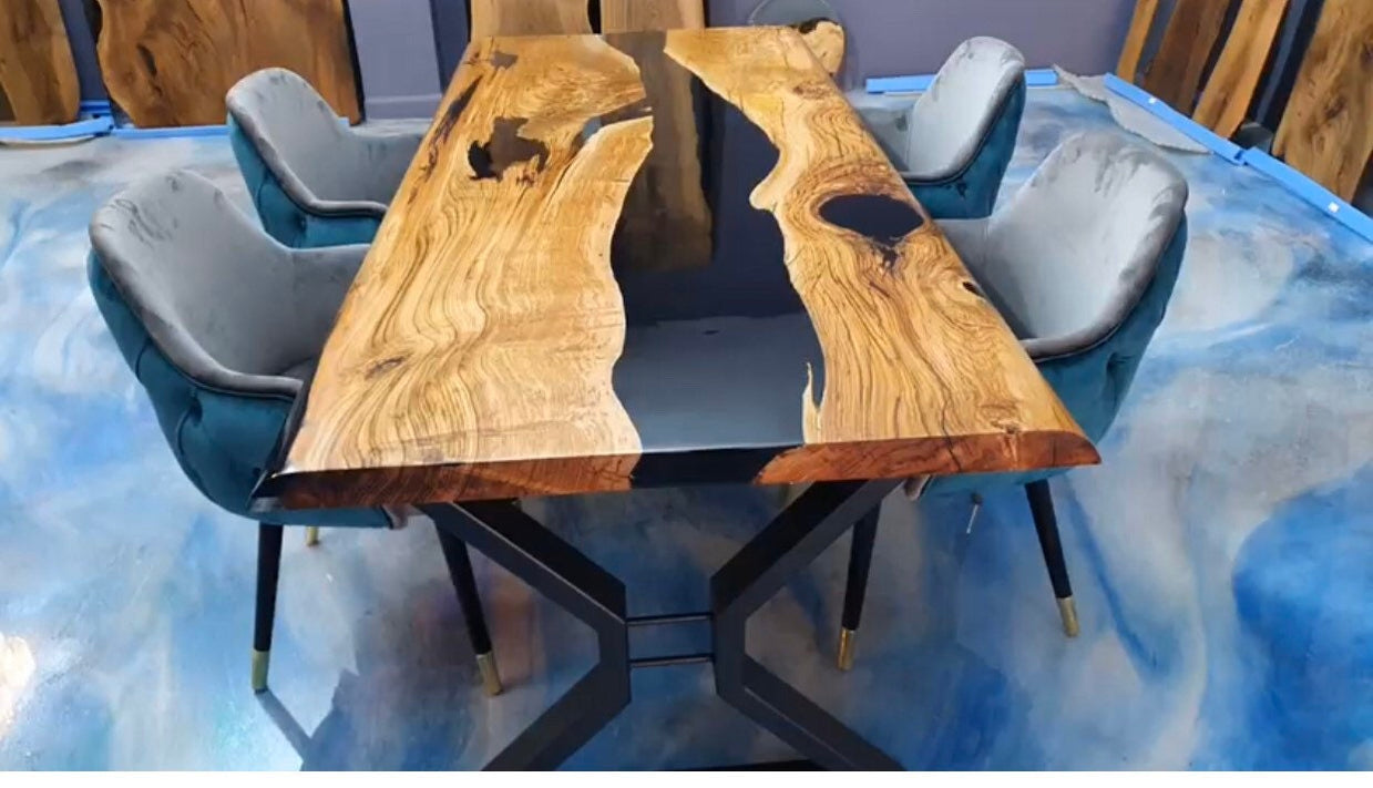 Hackberry & Chestnut Wood Tables — Lara Wood's Epoxy