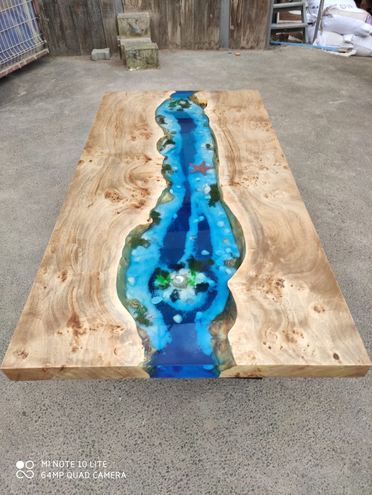 Epoxy Dining Table, Epoxy Table, Ocean Table, Poplar Ocean Blue, Turquoise White Epoxy River Dining Table, Custom 60” x 30” Order for Stacey