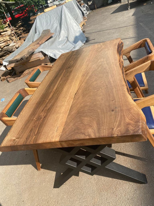 Custom 71” x 36” Walnut Dining Table, Epoxy Dining Table, Epoxy Resin Table, Live Edge Table, River Table, Made to Order, Wooden Table