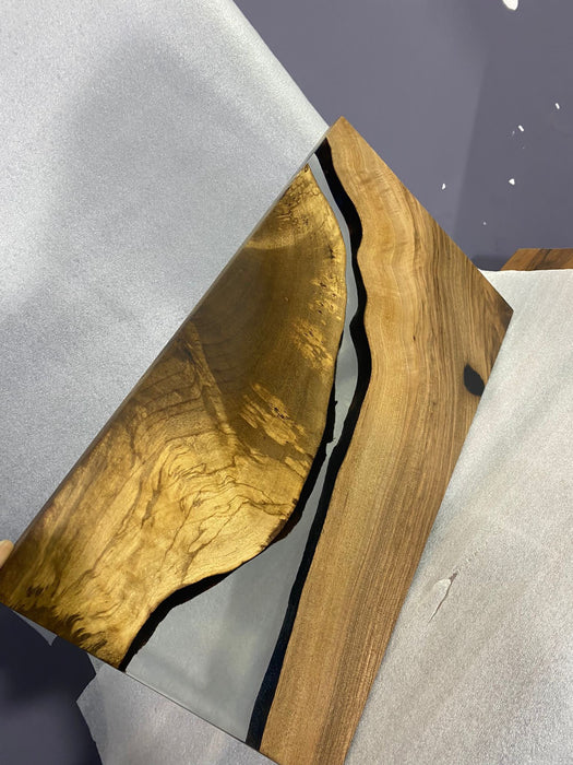 Custom 18”x 10”Walnut Wood, Epoxy Resin Table, Handmade Epoxy River Table, Custom Walnut Epoxy Table, Unique  Epoxy Table for Peggy5