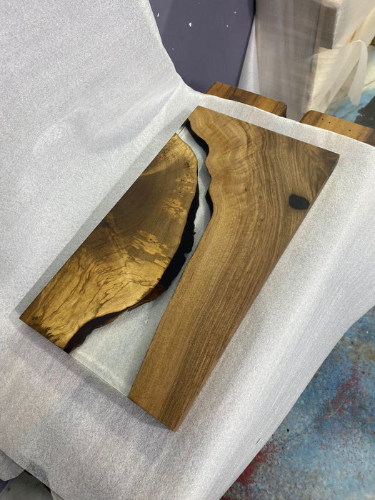 Custom 18”x 10”Walnut Wood, Epoxy Resin Table, Handmade Epoxy River Table, Custom Walnut Epoxy Table, Unique  Epoxy Table for Peggy5