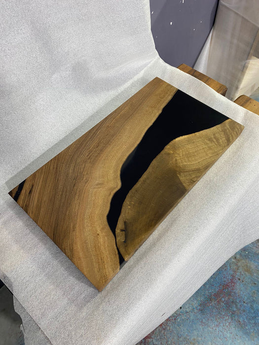 Custom 18”x 10”Walnut Wood, Epoxy Resin Table, Handmade Epoxy River Table, Custom Walnut Epoxy Table, Unique  Epoxy Table for Peggy5