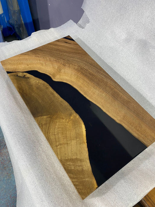 Custom 18”x 10”Walnut Wood, Epoxy Resin Table, Handmade Epoxy River Table, Custom Walnut Epoxy Table, Unique  Epoxy Table for Peggy5