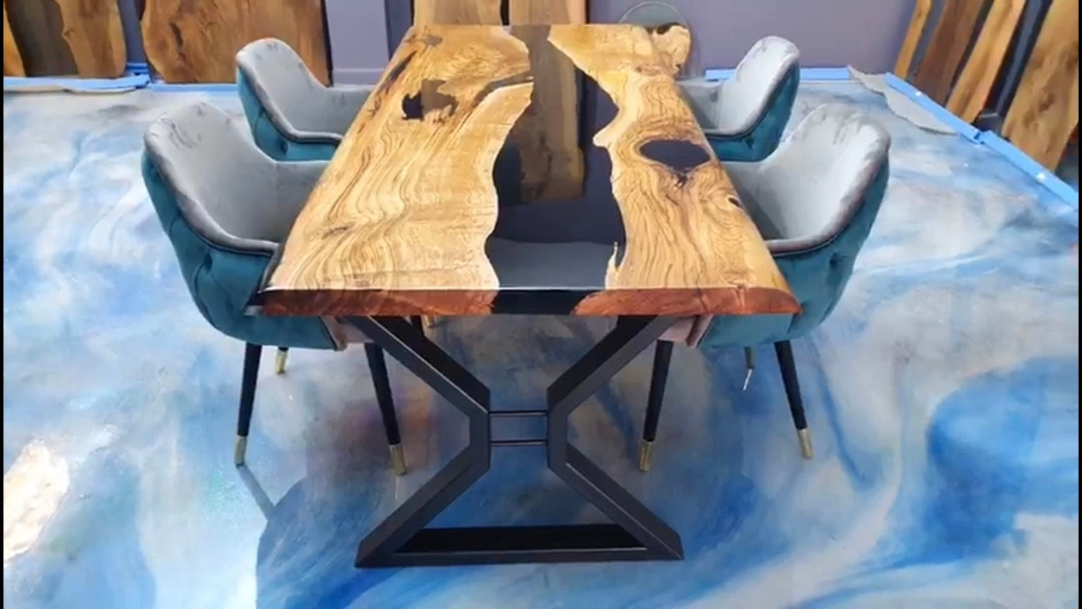 Hackberry & Chestnut Wood Tables — Lara Wood's Epoxy