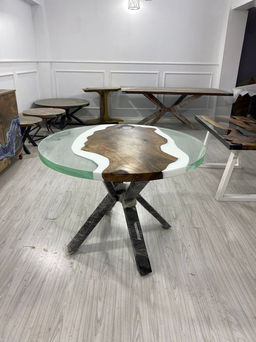 Clear Epoxy Resin Dining Table Top, Epoxy Wooden Table Top, Epoxy