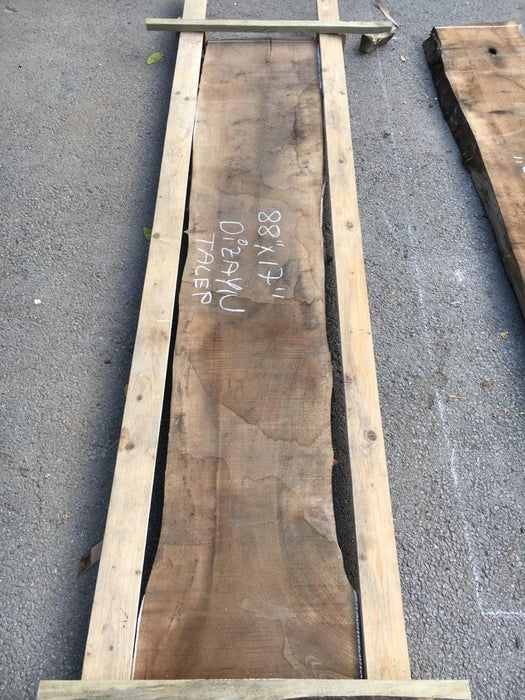 Epoxy Becnh, Epoxy Dining Bench, Epoxy Resin Bench, Custom 86” x 17” Walnut Wood Gray Bench, Marble Affect Epoxy Bench, Order for Audra 2